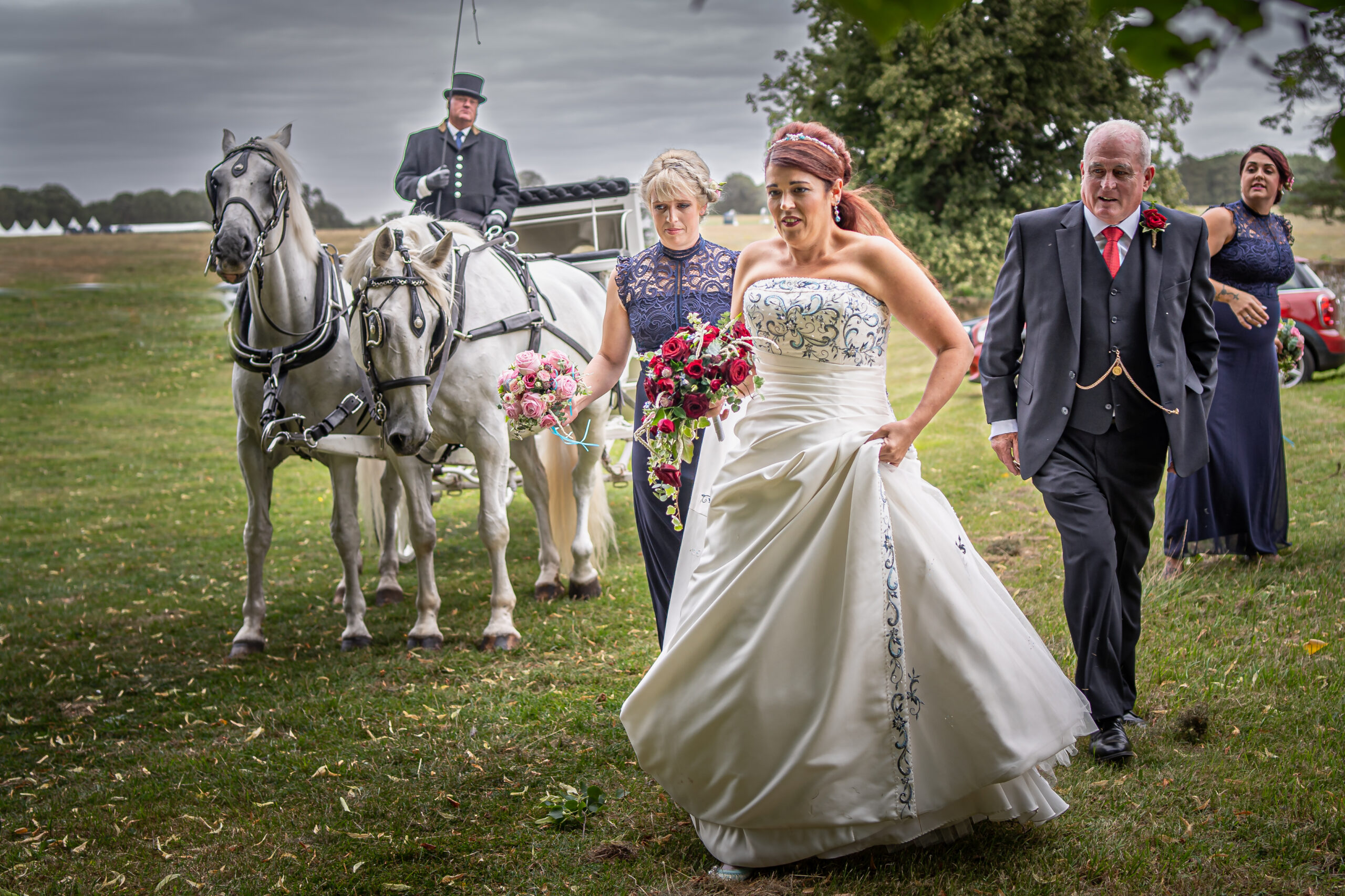 Bride and Horse and Carriage